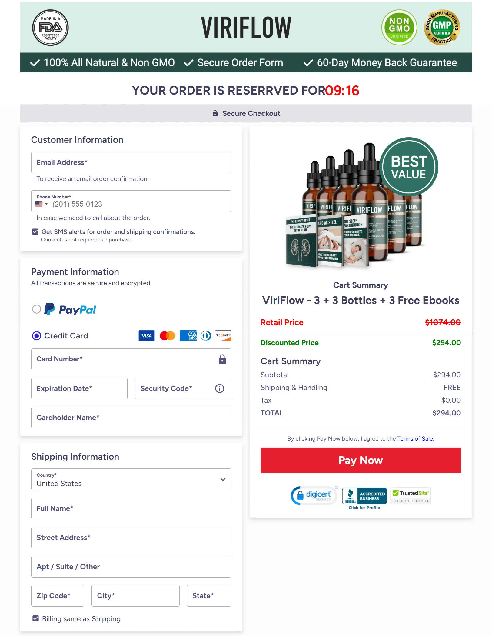 ViriFlow Order